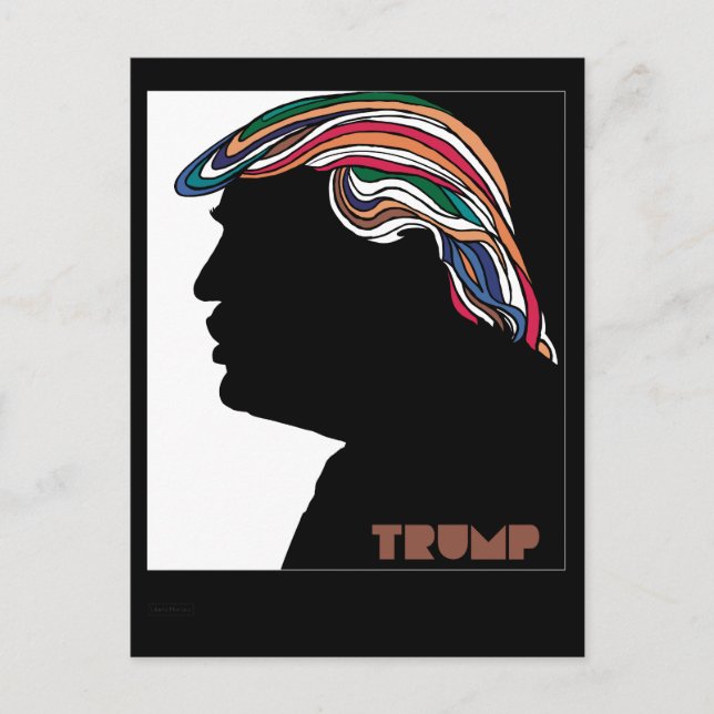 Postale Carte de interface psychédélique Donald Trump (Devant)