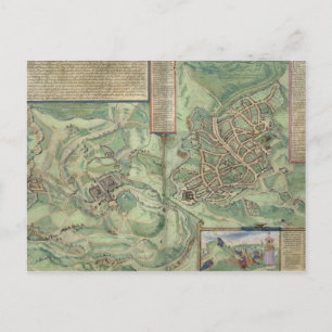 Postale Carte de Jérusalem, de 'Civitates Orbis Terrarum'