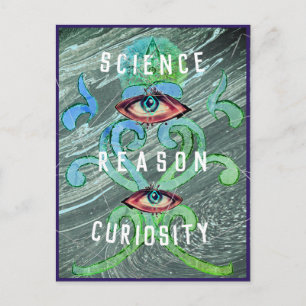 Postale Carte de jonction n° 21a : Science, raison, curios