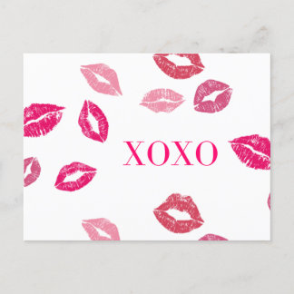 Postale Carte de jour Valetines "XOXO"
