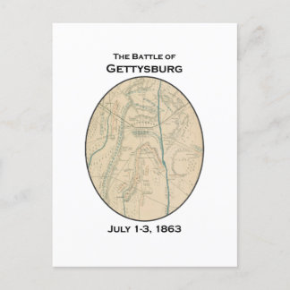Postale Carte de la bataille de Gettysburg