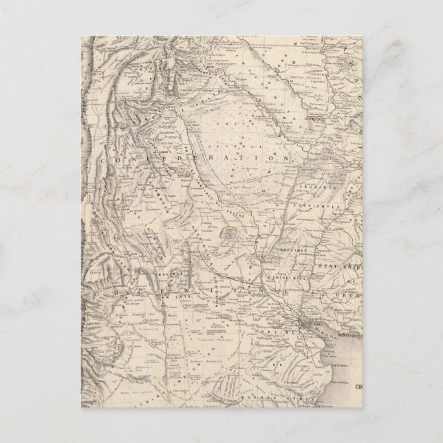 Postale Carte de la Confédération argentine (Devant)