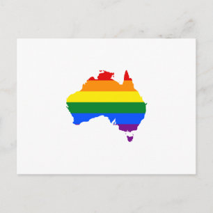 Postale Carte de la fierté arc-en-ciel LGBT Australie