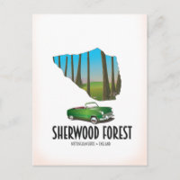 Carte de la forêt de Sherwood Nottinghamshire