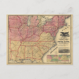 Postale Carte de la guerre civile des États-Unis par Charl