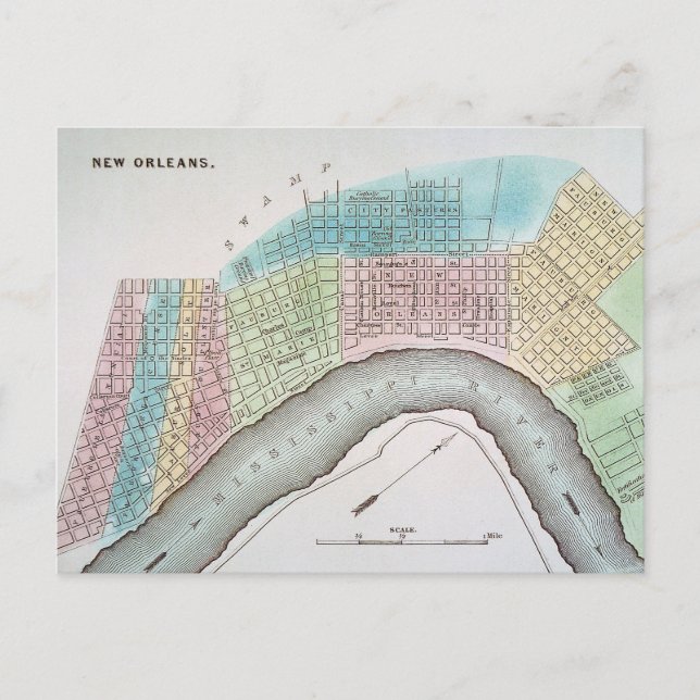Postale Carte de la Nouvelle-Orléans (Devant)