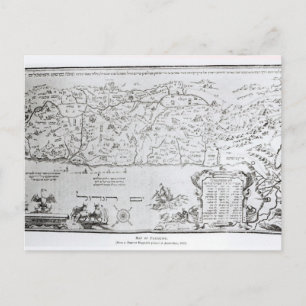 Postale Carte de la Palestine, d'une Pâque Haggadah