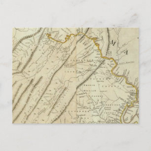 Postale Carte de la partie la plus habitée de Virginie, NJ