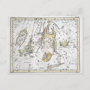 Postale Carte de la plaque de constellations VIII