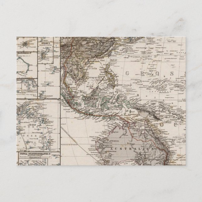 Postale Carte de la Polynésie (Devant)
