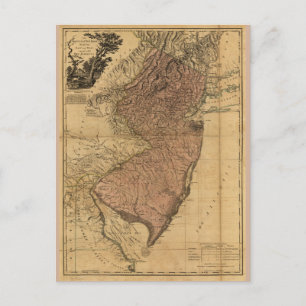Postale Carte de la province du New Jersey (1777)
