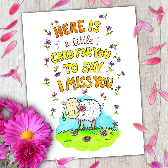Postale Carte de la Saint-Valentin avec de mignons moutons (Créateur téléchargé)