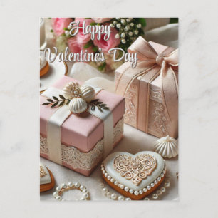 Postale Carte de la Saint-Valentin élégante vintage