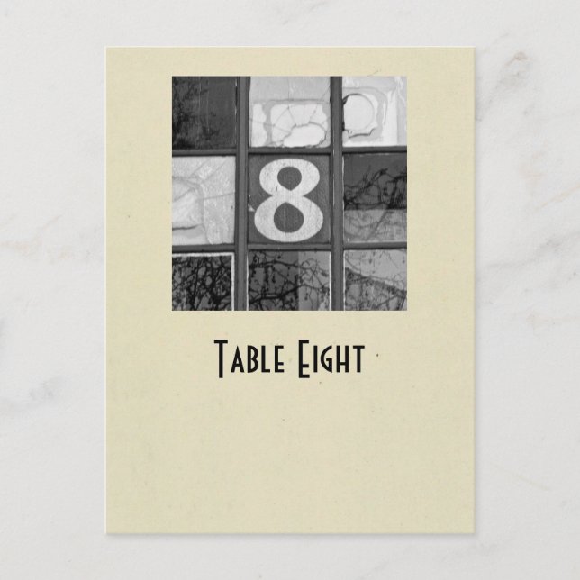 Postale Carte de la table n° 8 (Devant)