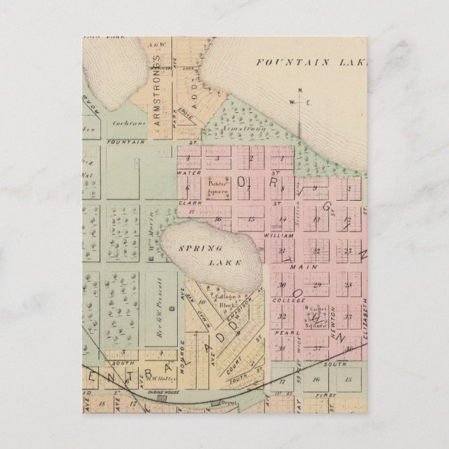 Postale Carte de la ville d'Albert Lea, Minnesota (Devant)