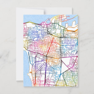 Postale Carte de la ville de Beyrouth Liban
