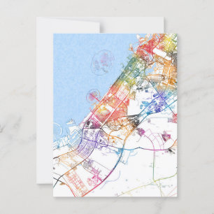 Postale Carte de la ville de Dubaï