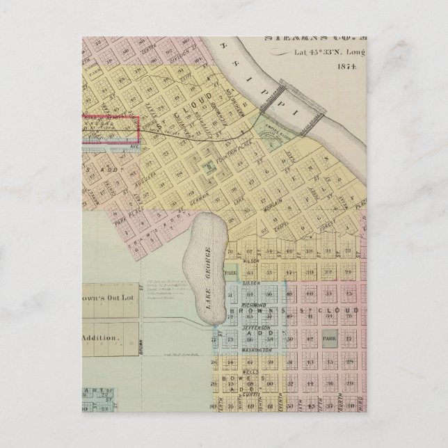 Postale Carte de la ville de St. Cloud, Minnesota (Devant)