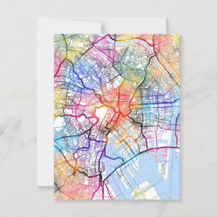Postale Carte de la ville de Tokyo