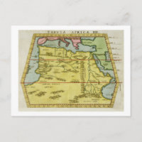 Carte de l'Afrique du Nord, c.1580s (gravure color