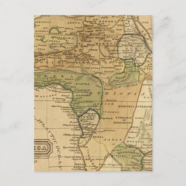 Postale Carte de l'Afrique par Worcester (Devant)