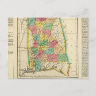 Postale Carte De L'Alabama