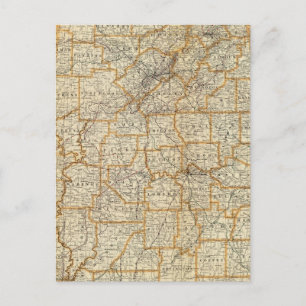 Postale Carte de l'Alabama