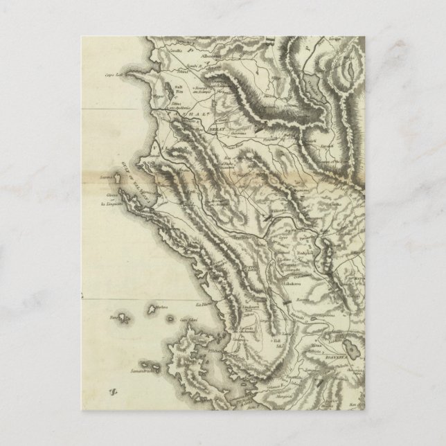 Postale Carte de l'Albanie (Devant)