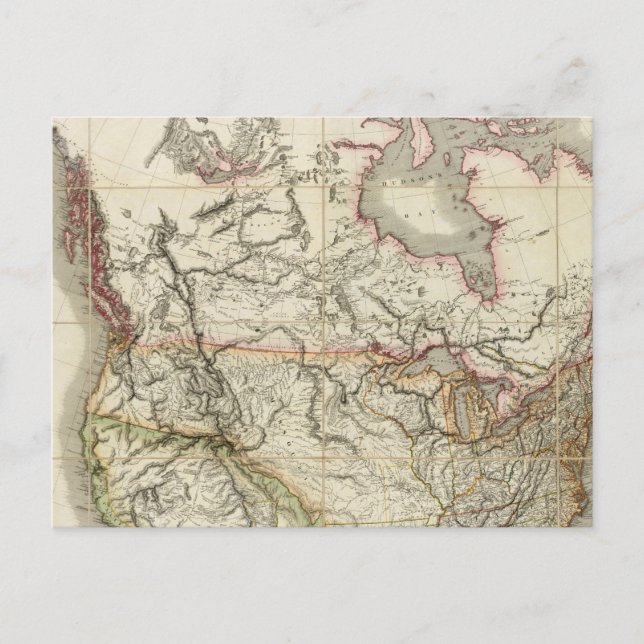 Postale Carte de l'Amérique du Nord 4 (Devant)