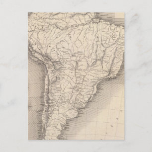 Postale Carte de l'Amérique du Sud 4