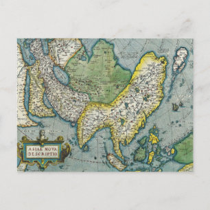 Postale Carte de l'Asie au début du XVIe siècle