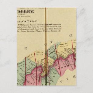 Postale Carte de l'Atlas du fleuve Ohio supérieur