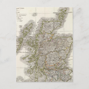 Postale Carte de l'Atlas écossais