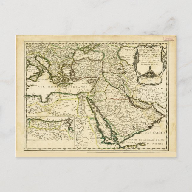 Postale Carte de l'Empire ottoman (1654) (Devant)
