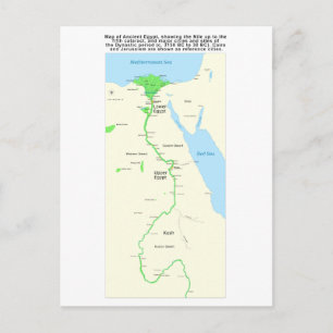 Postale Carte de l'époque dynastique de l'Égypte antique