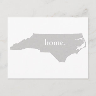 Postale Carte de l'état de la maison de Caroline du Nord