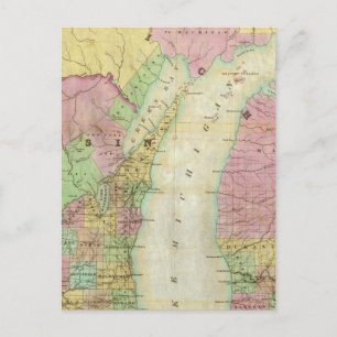 Postale Carte de l'État du Michigan