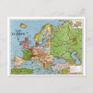 Postale Carte de l'Europe