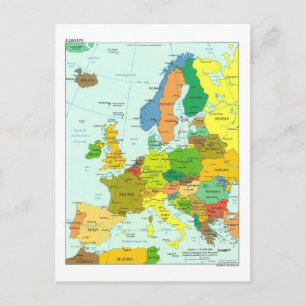 Postale Carte de l'Europe