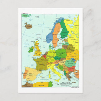 Postale Carte de l'Europe