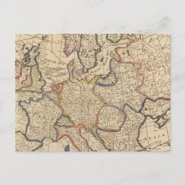 Postale Carte de l'Europe (Devant)