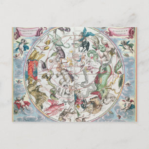 Postale Carte de l'hémisphère Sud 2