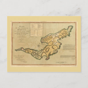 Postale Carte de l'île de Bequia (1794)