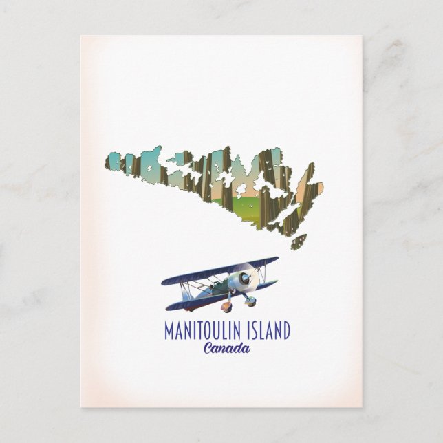 Postale Carte de l'île Manitoulin Canada (Devant)