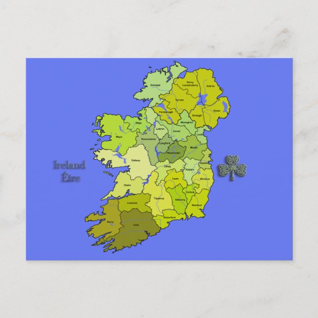 Postale Carte de l'Irlande (Devant)
