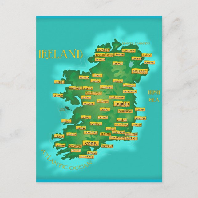 Postale Carte De L'Irlande (Devant)