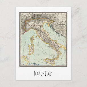 Postale Carte de l'Italie Italie