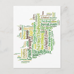 Postale Carte de l'lang irlandais
