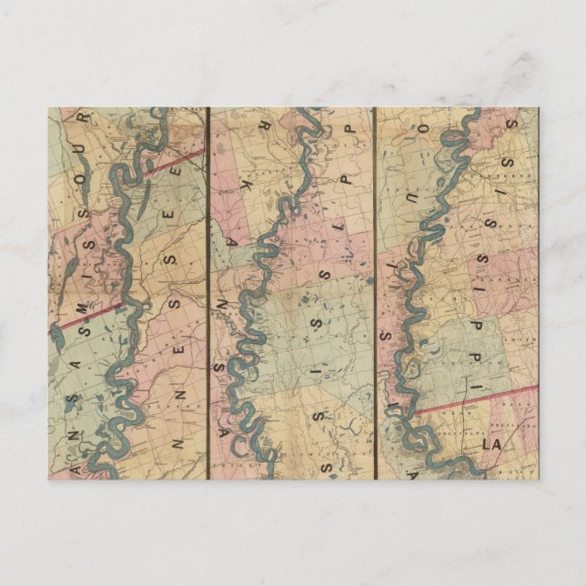 Postale Carte de Lloyd du Bas Mississippi (Devant)