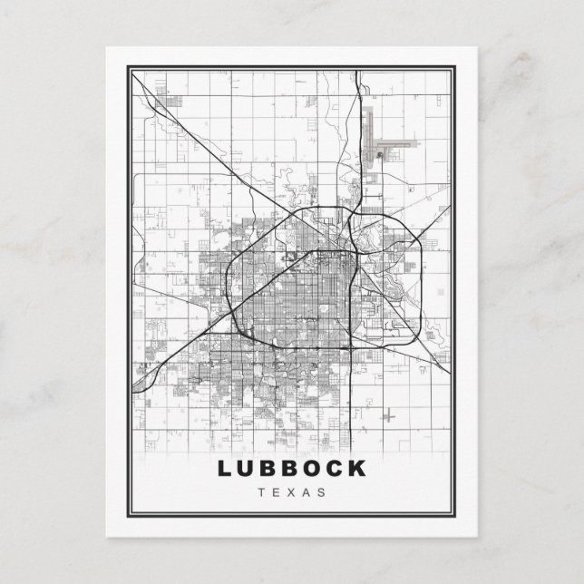 Postale Carte de Lubbock (Devant)